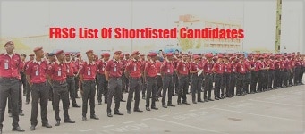 FRSC List Of Shortlisted Candidates